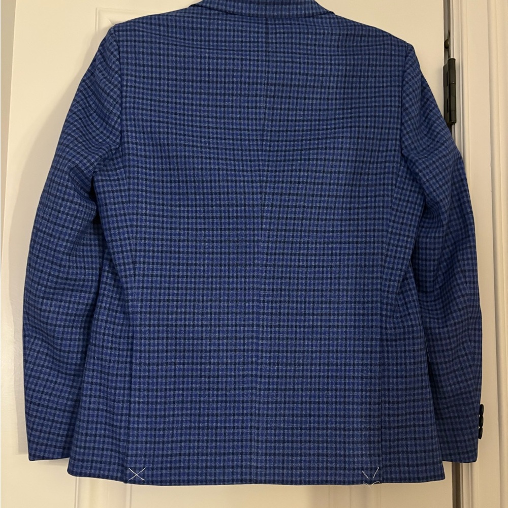 Brooks Brothers Blue Houndstooth Kids Blazer - Picture 2 of 3